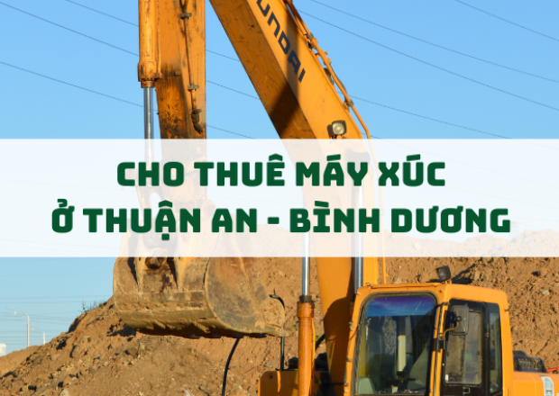 Dịch Vụ Thuê Máy Xúc Tại Thuận An, Bình Dương – Giá Tốt, Máy Móc Hiện Đại, Hỗ Trợ Nhanh Chóng