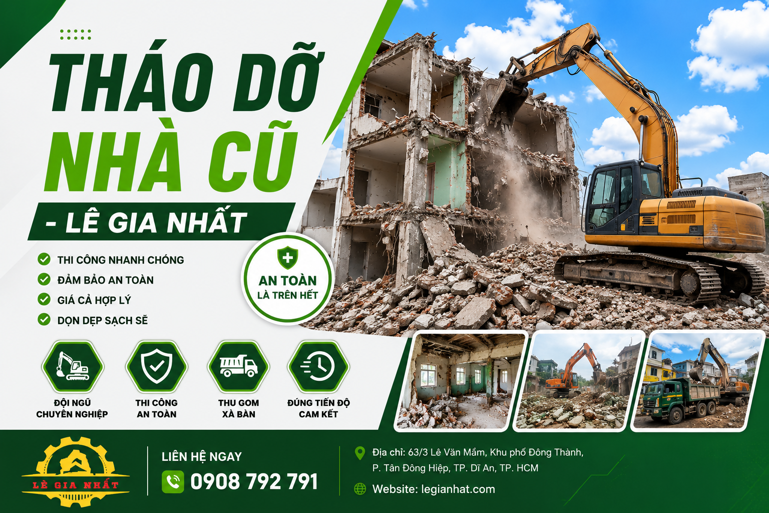 tháo dỡ công trình tại Đồng Nai